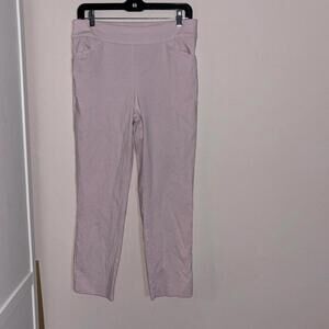 ✅Talbots Light Pink Ankle Cropped Pants Stretch Waist Legging Trousers